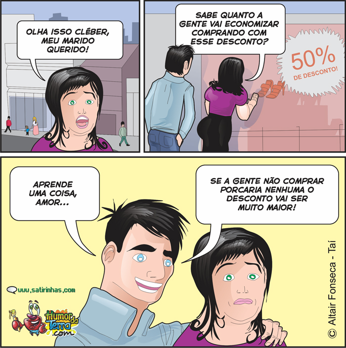 Recado pra mulher que gosta de comprar com desconto