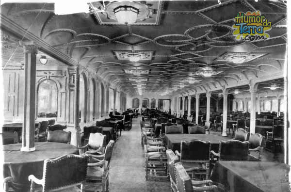 A sala de jantar no Titanic, 1912