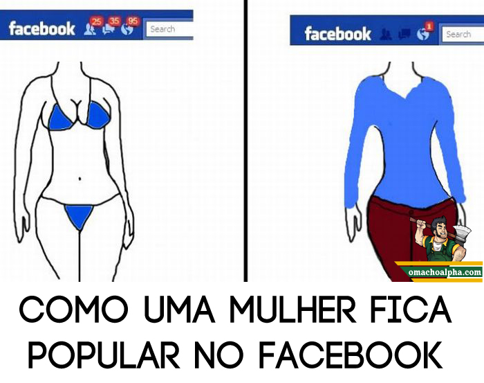 Como uma mulher fica popular no Facebook