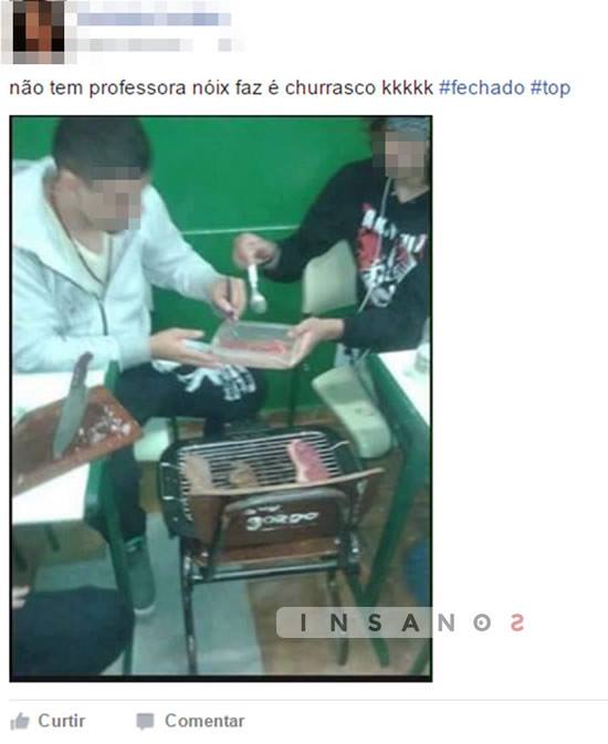 Churrasco na sala de aula