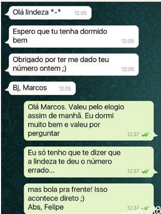 Já mandou mensagem pro celular errado?