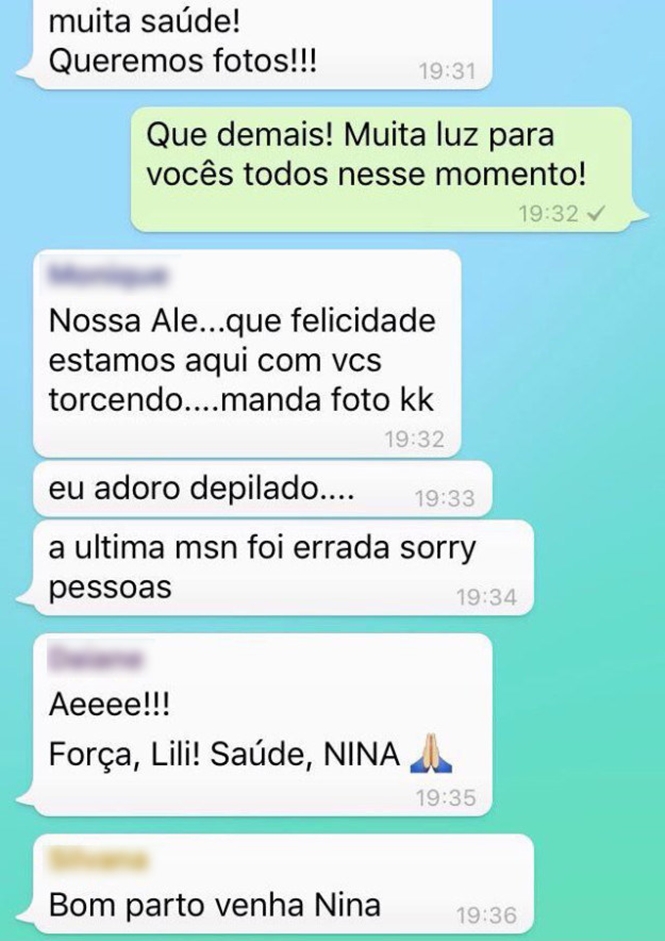 pessoas que enviaram mensagens para o grupo errado do Whatsapp 2