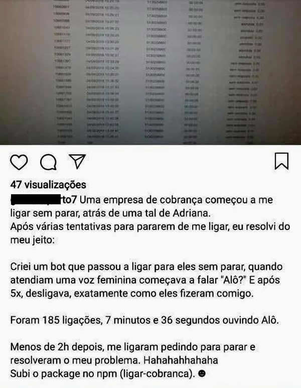 print mostrando vingança hilária nas redes sociais