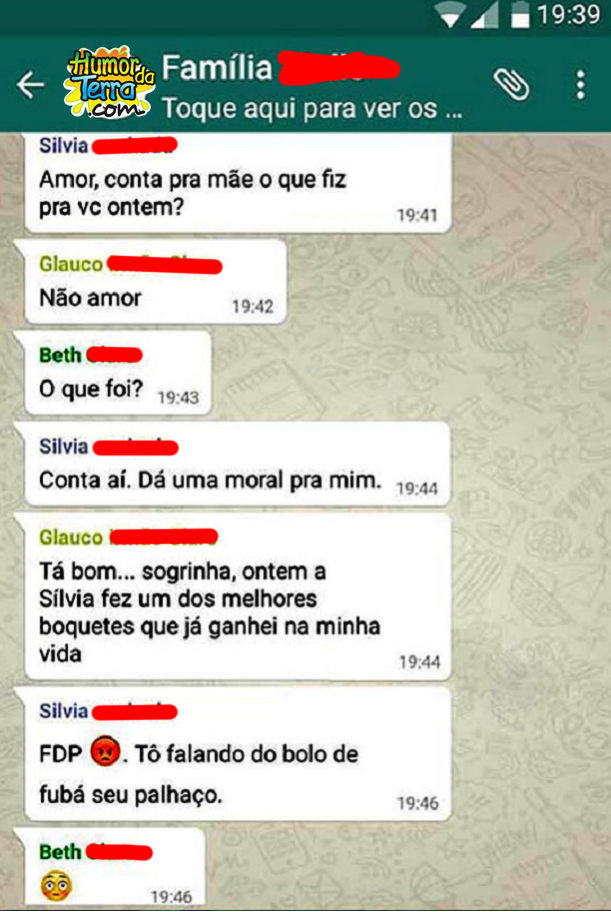 print de whatsapp grupo de família