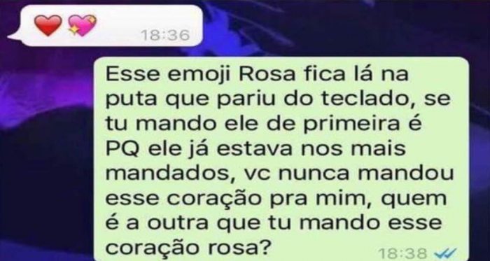 print de whatsapp mostrando namorada ciumenta