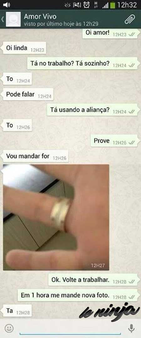 print de whatsapp mostrando namorada ciumenta