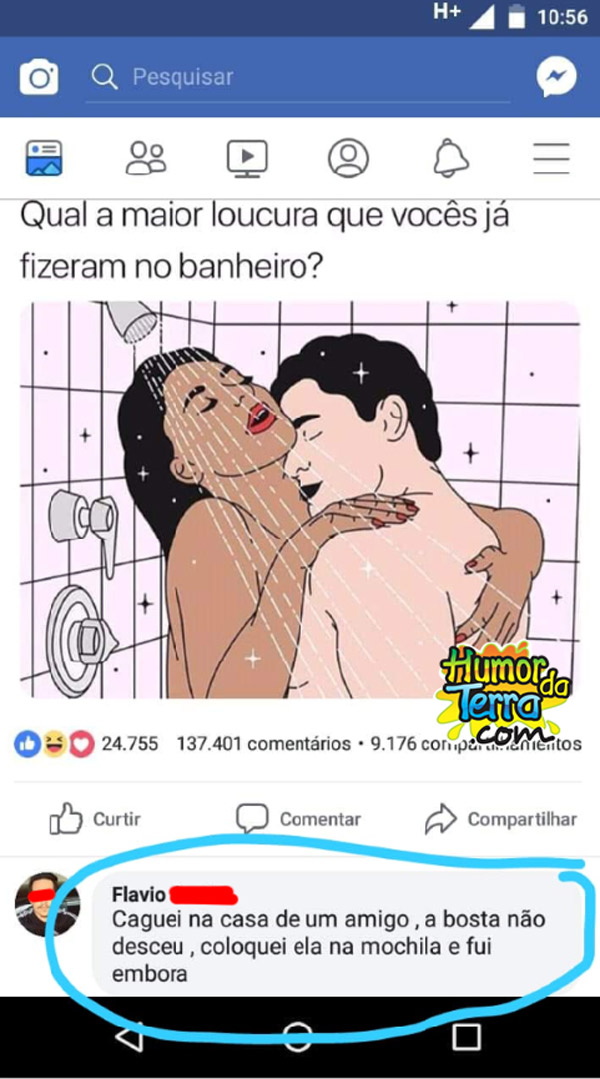 loucura no banheiro