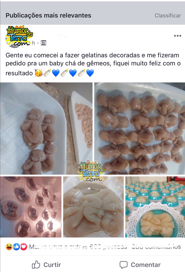 chá de gêmeos com gelatina