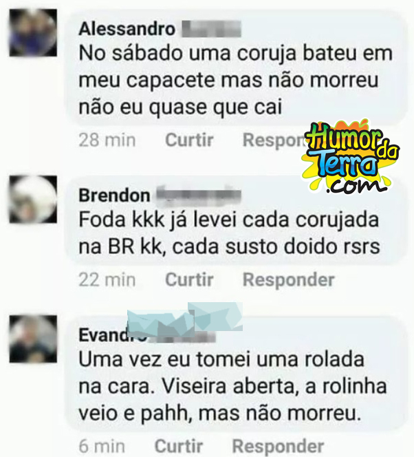 Ainda bem que estava de capacete