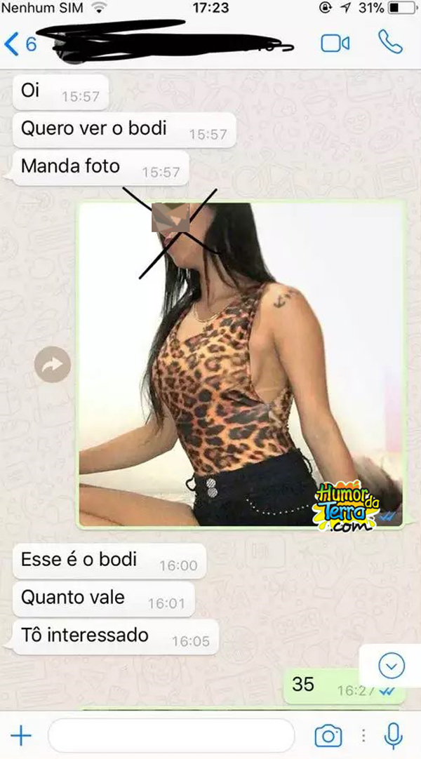 tentando vender um body