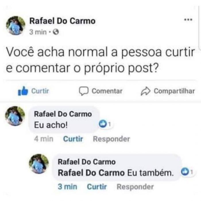 comentando no próprio post