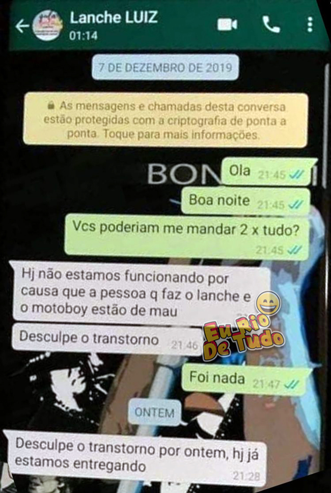 Treta inusitada na lanchonete