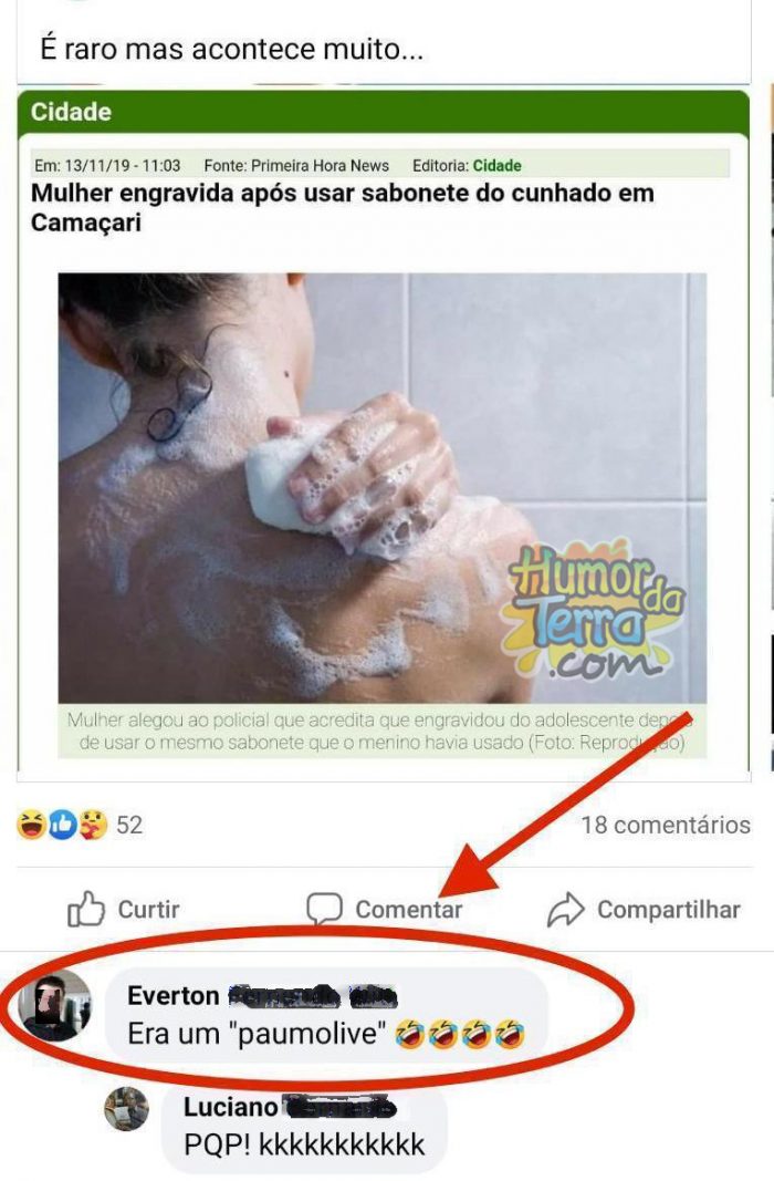 mulher engravida após usar sabonete do cunhado