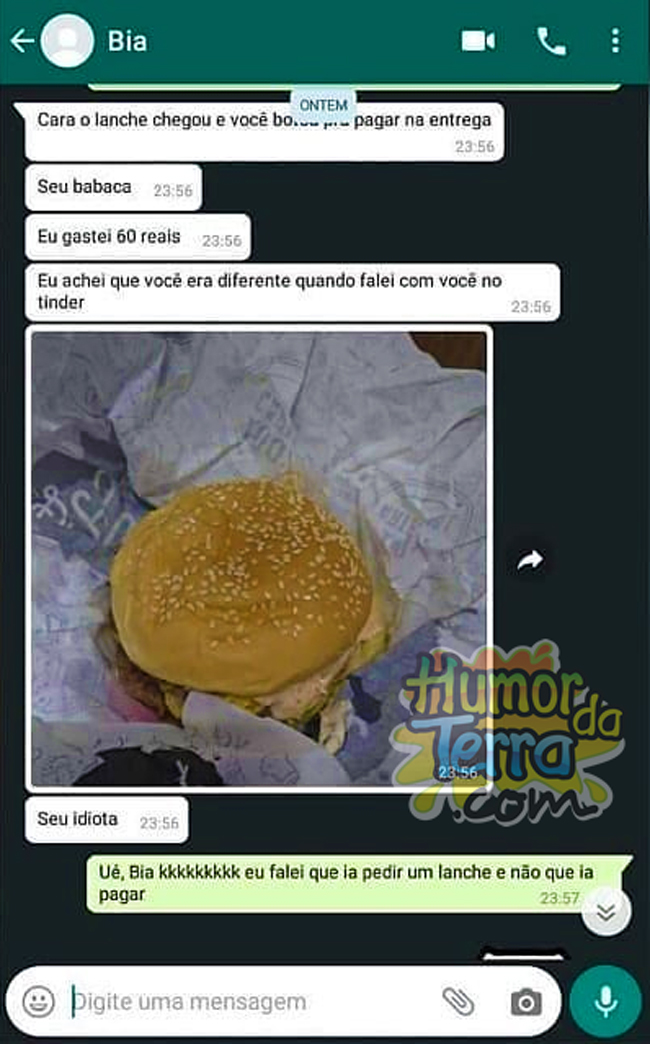 pedindo lanche no Ifood