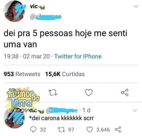 deu carona pra 5 na van