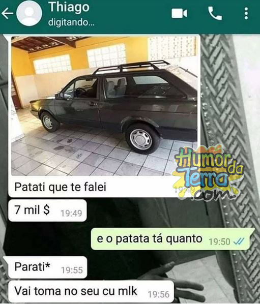 anúncio de carro com erro 