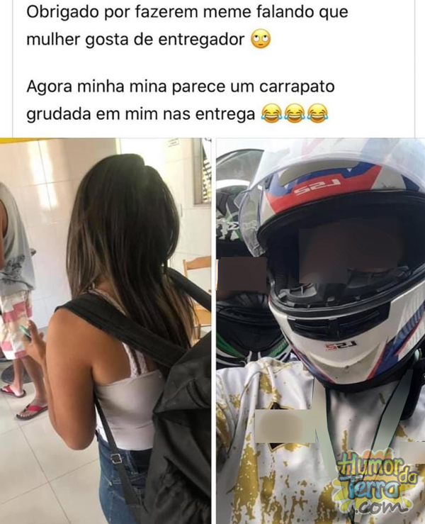 mulher gosta de entregador