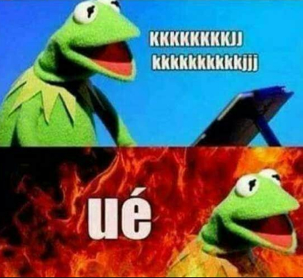 meme rindo no inferno
