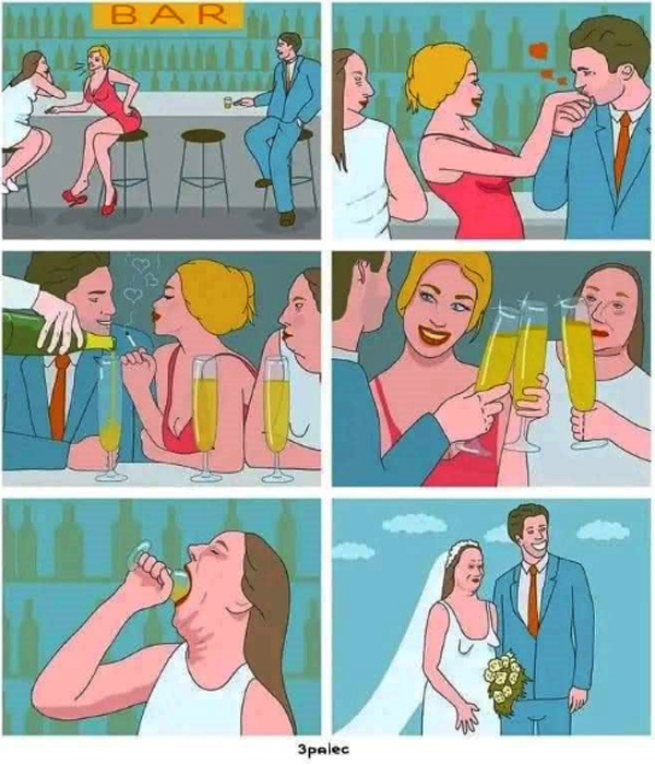 As pessoas se casam 